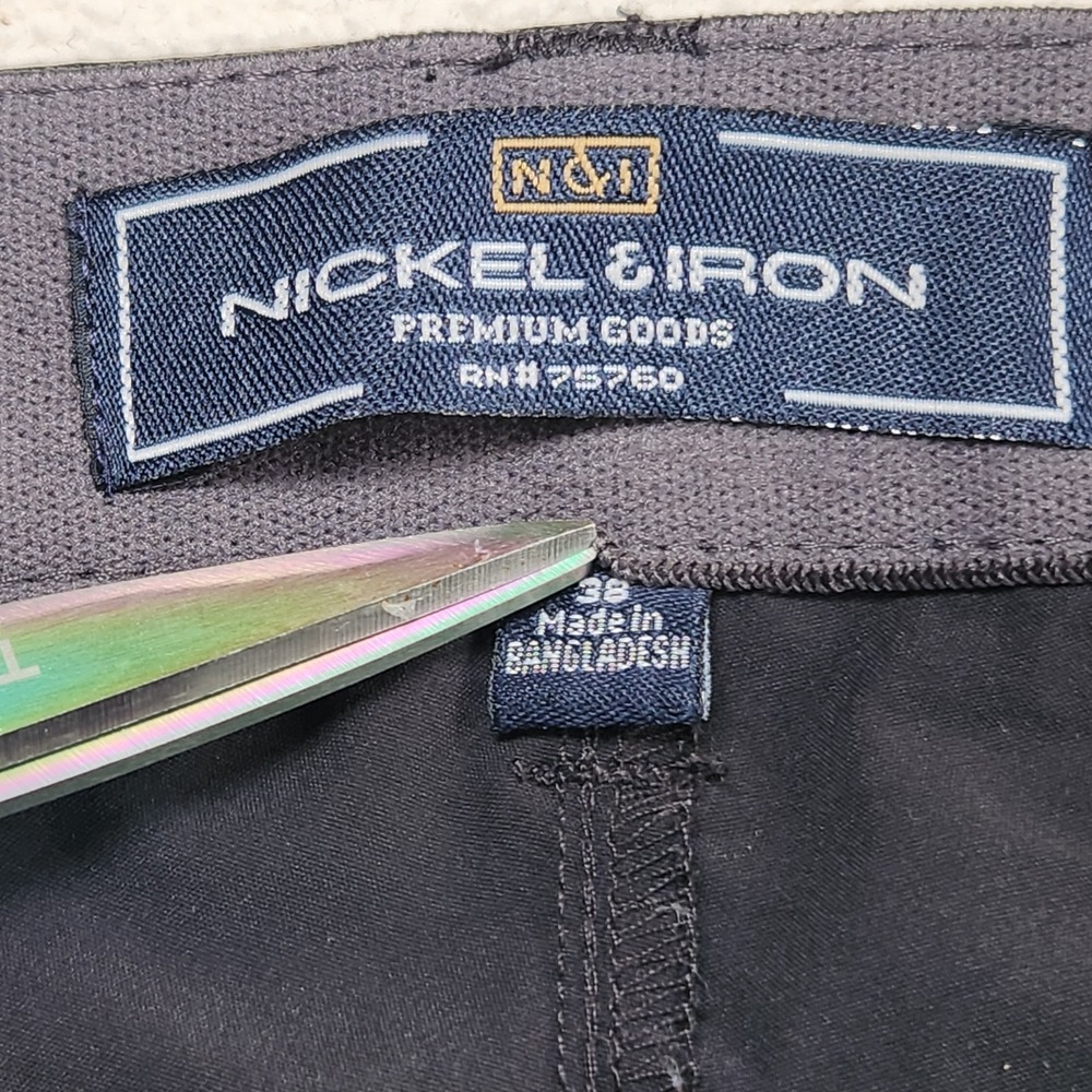 NICKEL & IRON Performance‎ Pants Mens 38 x 31 Black Stretch Cargo Tech Utility - Picture 4 of 6